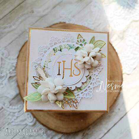 scrapbooking kartki komunijny exploding box, prezent dla komunię komunia święta