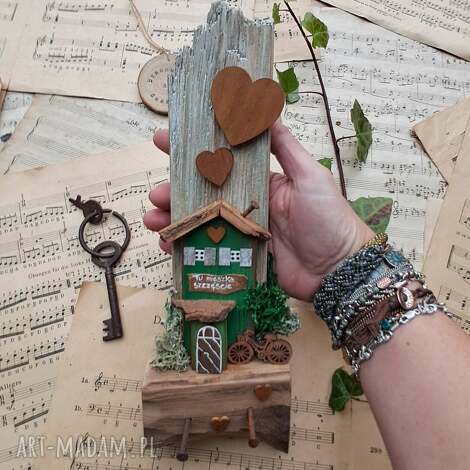 wieszak zielono mi no 4 prezent dla babci dziadka klucze