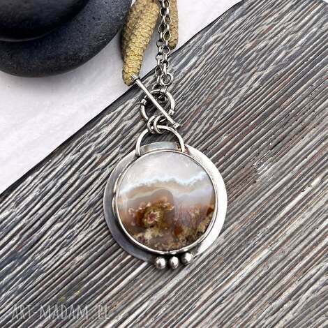 agat tajemnica jeziora - srebrny wisiorek prezent dla mamy dzień