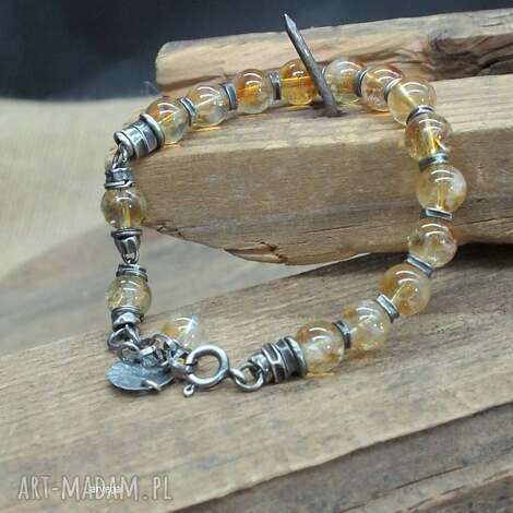 unikalne, cytryn - bransoletka 015 cytrynu biżuteria autorska