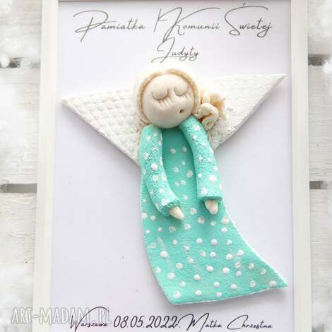 aniołek na szczęście w ramce - anioł na szczęście, aniołek