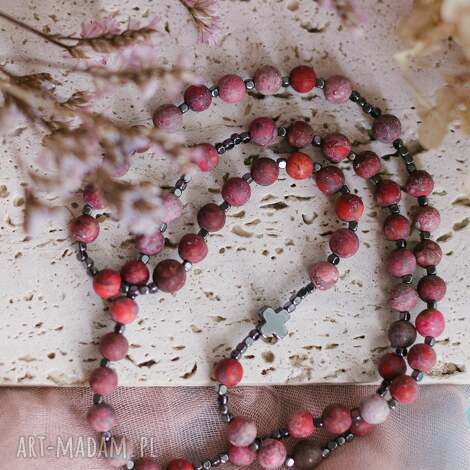 rosateria różaniec 2w1 naszyjnik - bransoleta turkus, bierzmowanie