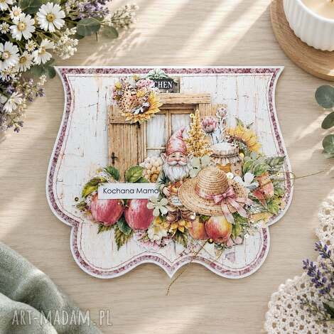 Kartka dla mamy z kwiatami - wyjątkowy prezent handmade