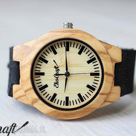 damski drewniany zegarek waxwing naturalny, bambusowy ekologiczny