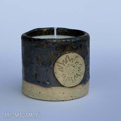 Świeca sojowa w ceramicznym lampionie - rękodzieło Unique Ceramics