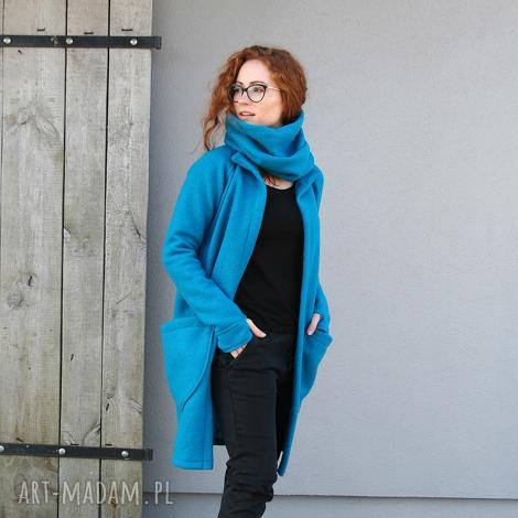 wełniany dzianinowy sweter wdzianko navahoclothing, duże rozmiary, kardigan