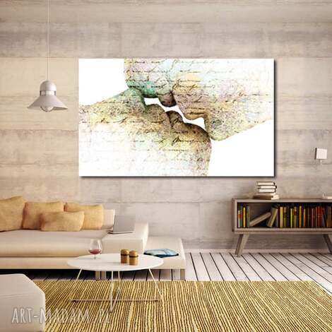 Obraz XXL POCAŁUNEK 2 120x70 cm na płótnie - nowoczesny design dla par