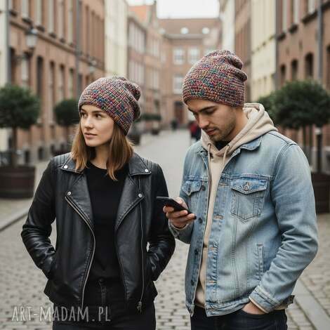 kolorowa czapka całoroczna przejściowa cienka all season unisex, czapka unisex