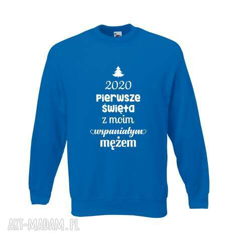 Bluza "Pierwsze Święta" z imieniem - prezent na Mikołajki dla żony i narzeczonej