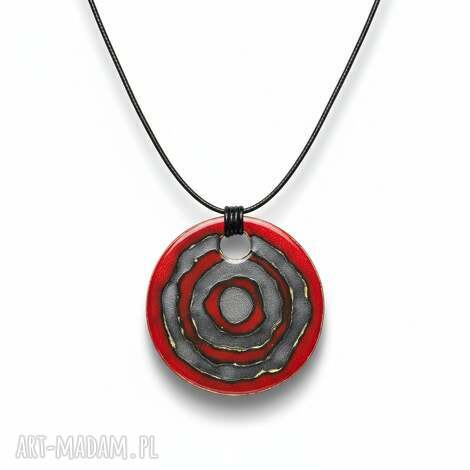 BEEZOO - wisior ceramiczny swirl ceramika na sznurku, duży wisior