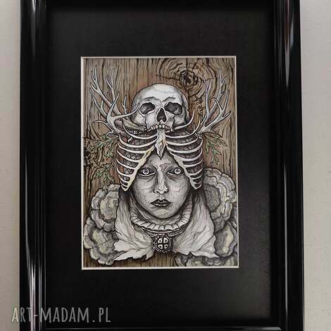 kalinea grafika obrazek leśny dla wielbiciela horroru prezent gotki obraz