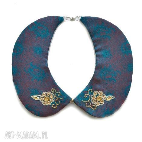 kołnierzyk - naszyjnik kołnierz biżuteria rękodzieło