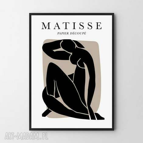 Plakat obraz Black Matisse #2 A4 (21 x 29,7 cm) - nowoczesna dekoracja ścienna w czerni