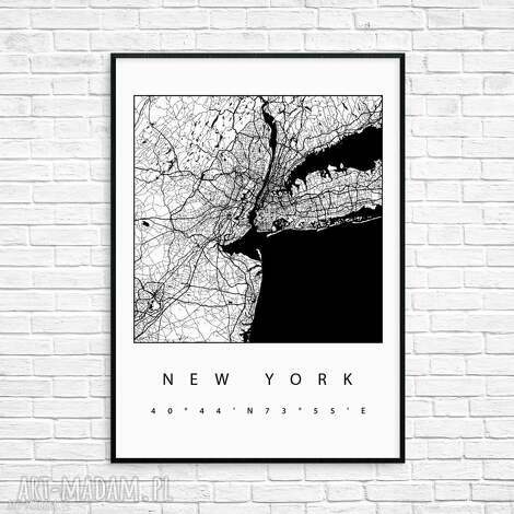 Grafika New York B2 50x70 w czarnej ramie - gotowa do zawieszenia