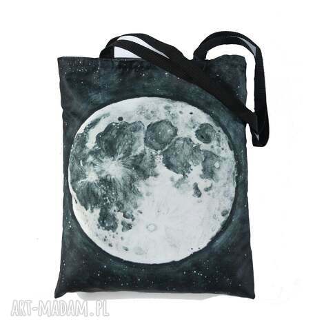 torba na zakupy torebka shopperka, księżyc, moon