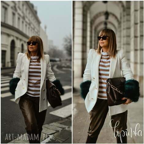 mankiety z futra (futro, prezent dla niej, prezent na mikołaja, stylowy )