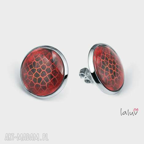 Kolczyki sztyfty Dragon Skin - smoczy motyw Laluv (antyalergiczne)