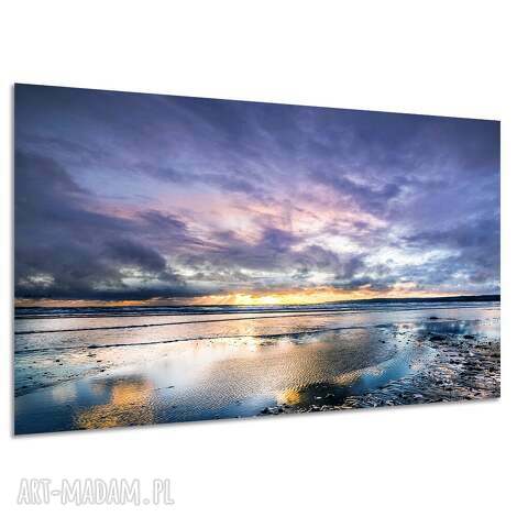 Obraz na płótnie WIDOK 56 - fioletowe morze 120x80 cm