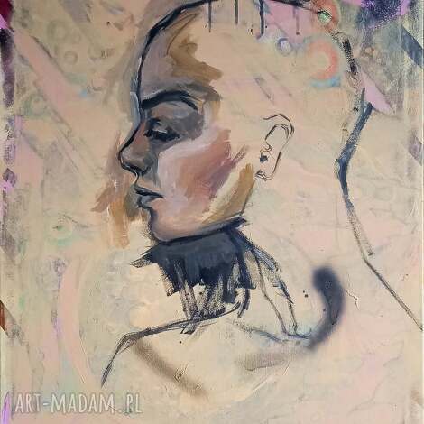„SIŁA” obraz akrylowy 100x70 cm na płótnie - portret, nowoczesny do salonu