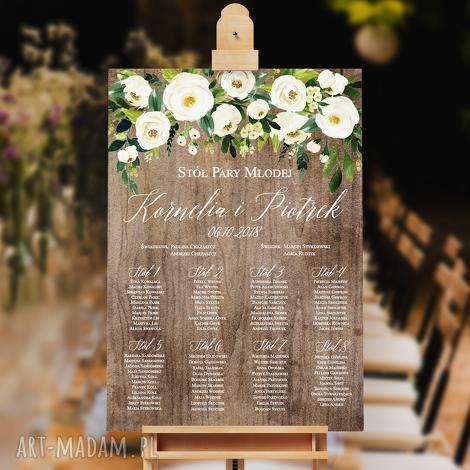 Plakat plan stołów 50x70 cm - ślub i wesele (personalizacja)