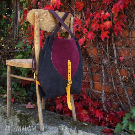 rogata małgorzata listopadowy las plecako-torba, kolorowa, jesień, listopad