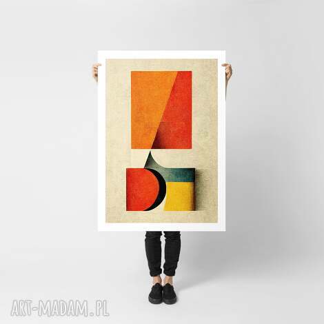 geometryczna abstrakcja - plakat 70x100 cm sypialni salonu