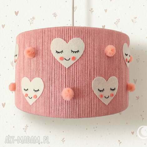 Lampa sufitowa z serduszkami do pokoju dziecka handmade