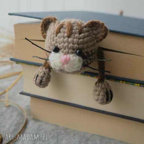 zakładka do książki beżowy kotek dziewczynki, chłopca