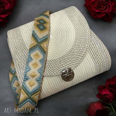 ulianka home beżowa torebka crossbody damska w stylu boho