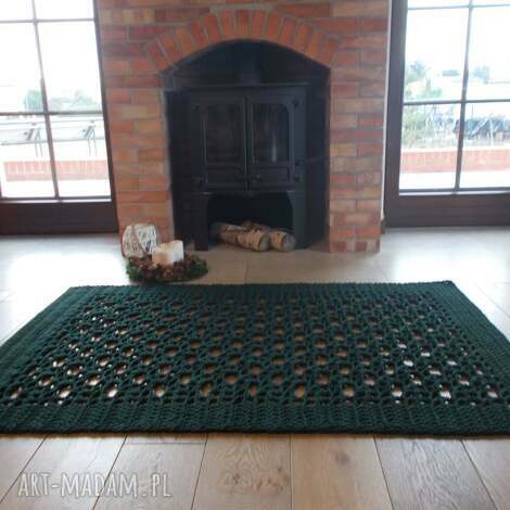 dywan simon 110 x 160 zieleń butelkowa, chodnik sznurka