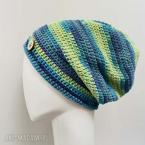 kolorowa czapka całoroczna przejściowa cienka all season uniwersalna, czapka