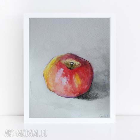 Jabłko - akwarela 18x24 cm na papierze Fabriano - ręcznie malowana dekoracja art-Madam.pl