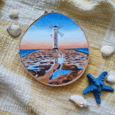 podkładka pod kubek obrazek świnoujście, rustykalna podkładka