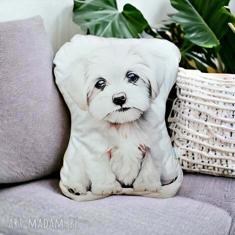 poduszka piesek z pieskiem, ozdobna do salonu przytulanka