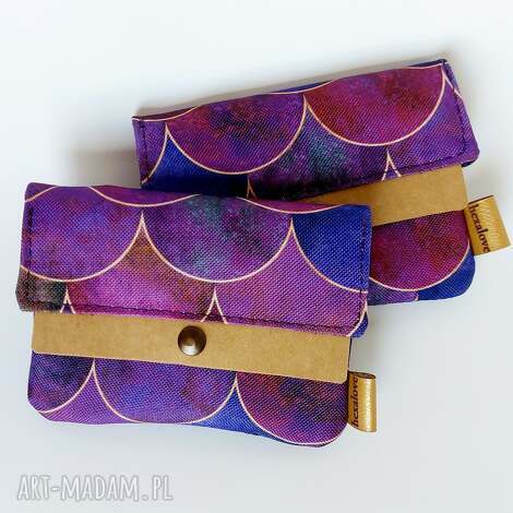 Portfelik Syrenka - mini zero waste z etui na karty i portmonetką na suwak (12x9 cm)