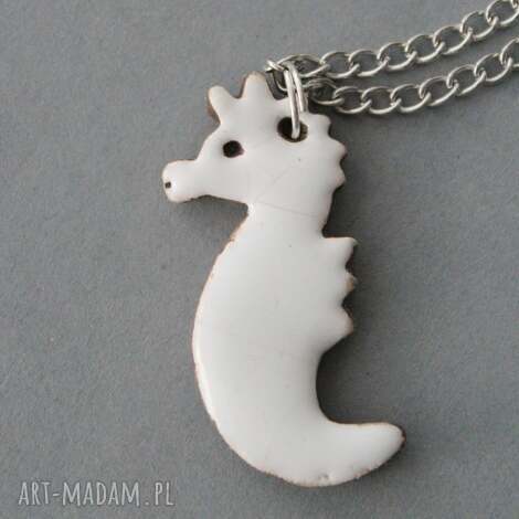 morski dzikus - naszyjnik ceramiczny, minimalizm, prezent, skandynawski design