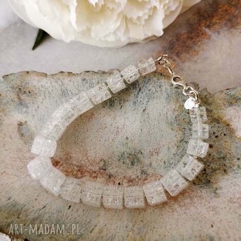 bransoletka z kryształem lodowym a837 mamy, kryształowa