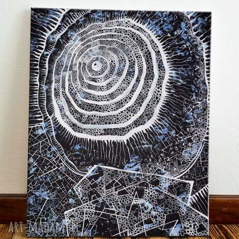 Północny oddech - obraz abstrakcyjny giclee na płótnie Canvas od Marina Czajkowskiej