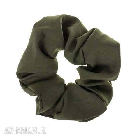 gumka khaki frotka, scrunchie spinka