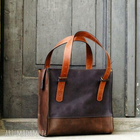 Torba damska na laptopa i dokumenty - handmade na ramię