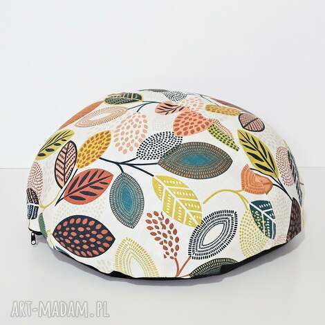 kolorowa pufa dziecięca jesienne listki - energetyczna i przytulna (pufadziecieca)