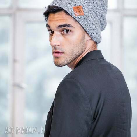 explorer szarość poranka, szara czapka smerfetka zwisająca, wełniana