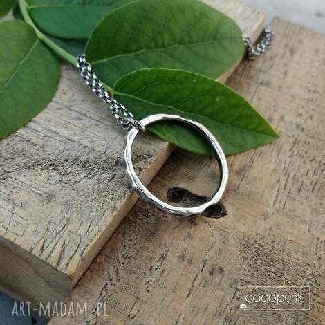 naszyjnik z kółkiem 2,5cm - srebro 925, z kółkiem, kobiecy, nowoczesny