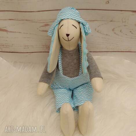 Króliczek Tilda 38 cm - antyalergiczna przytulanka handmade na prezent