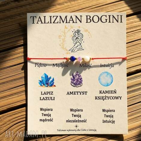 Bransoletka z lapis lazuli, ametystem i kamieniem księżycowym