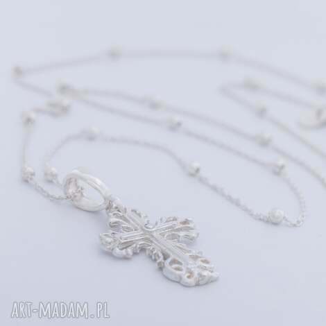 wisiorki zawieszka krzyżyk, komunia święta, srebro, pod choinkę
