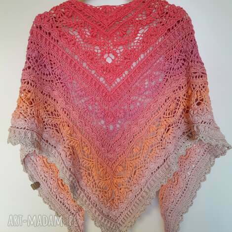 chustki i apaszki bawełniana chusta na szydełku, pod