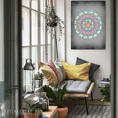 Mandala 50x70 cm - ręcznie robiony plakat/obraz Małgorzata Domańska