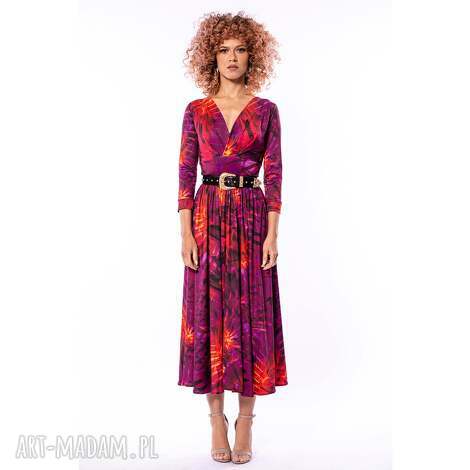 Amelia Hot Tropical - koktajlowa sukienka rozkloszowana 7/8 Milita Nikonorov