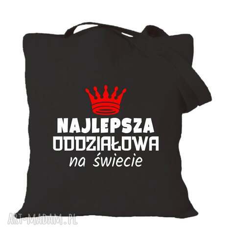 Torba bawełniana z nadrukiem dla pielęgniarki - prezent najlepsza oddziałowa i położna